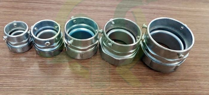 Đầu nối ống ruột gà lõi thép và ống thép luồn dây điện EMT bền bỉ